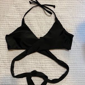 Black Wrap Bikini Top
